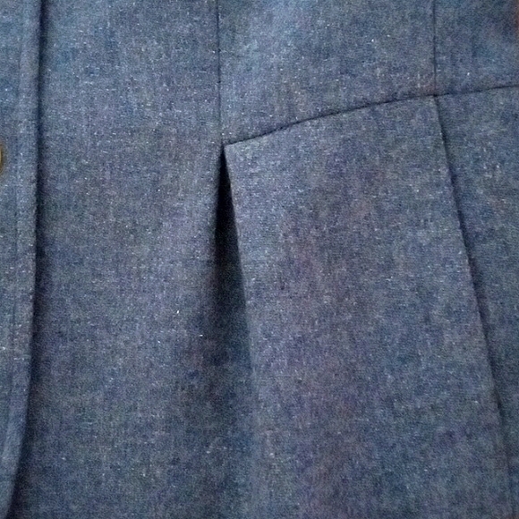 Jacket Woman's 12 Blue Heathered Wool - Picture 4 of 8